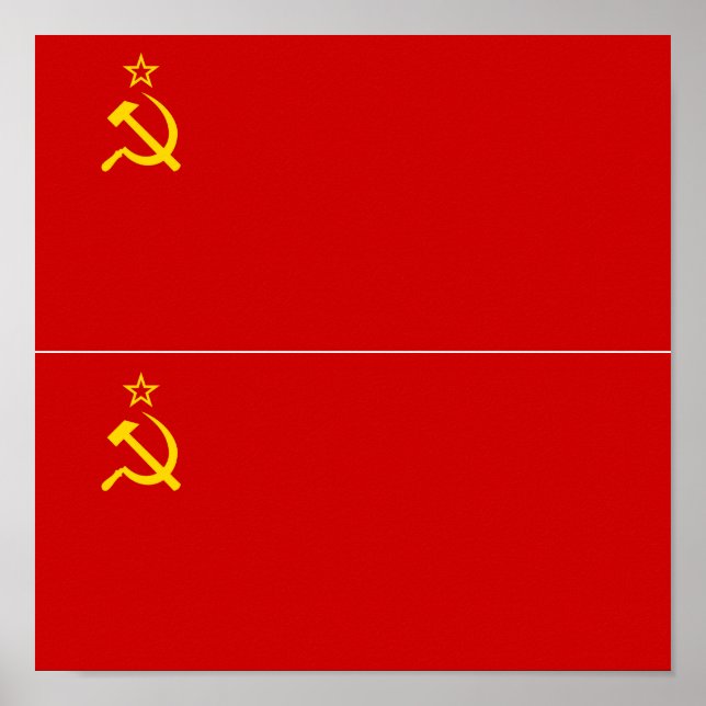TWO Soviet Union Flag Poster (Front)