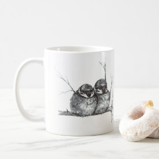 Two sparrows coffee mug