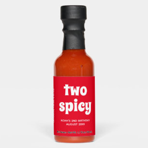 Two Spicy 2nd Birthday Party Favor Hot Sauce