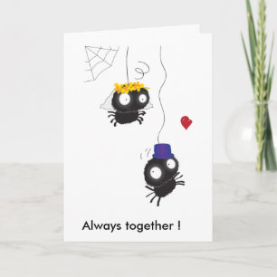 two spiders wedding, Always together ! Card