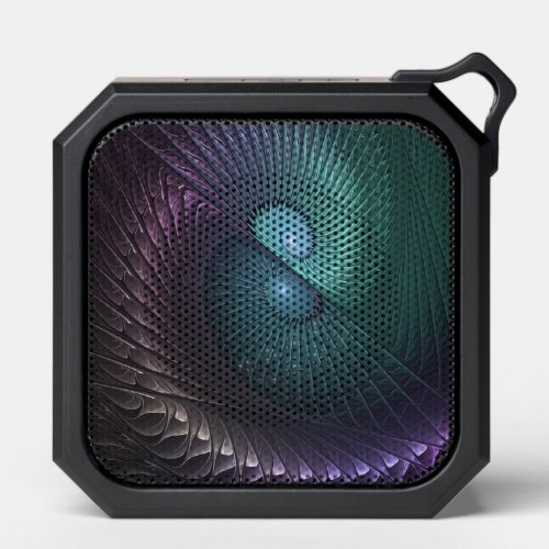 Two Spirals Colorful Modern Abstract Fractal Art Bluetooth Speaker