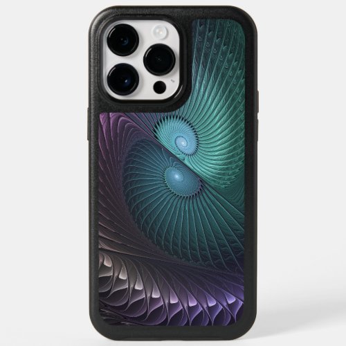 Two Spirals Colorful Modern Abstract Fractal Art OtterBox iPhone 14 Pro Max Case