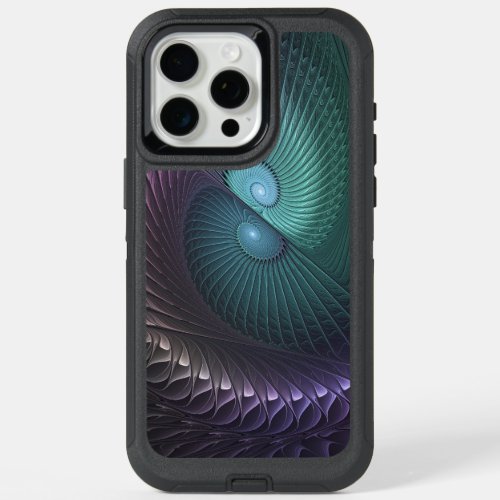 Two Spirals Colorful Modern Abstract Fractal Art iPhone 15 Pro Max Case