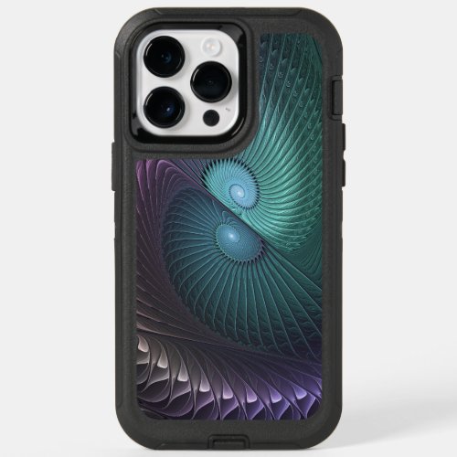 Two Spirals Colorful Modern Abstract Fractal Art OtterBox iPhone 14 Pro Max Case