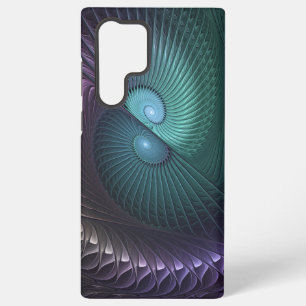 Two Spirals Colorful Modern Abstract Fractal Art Samsung Galaxy S22 Ultra Case