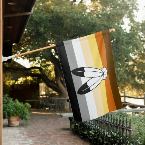 Two_Spirit Bear Pride Stripes House Flag