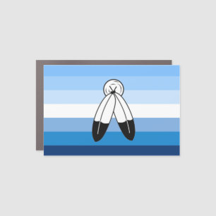 Two-Spirit Blue Gay Male Pride House Flag Car Magnet