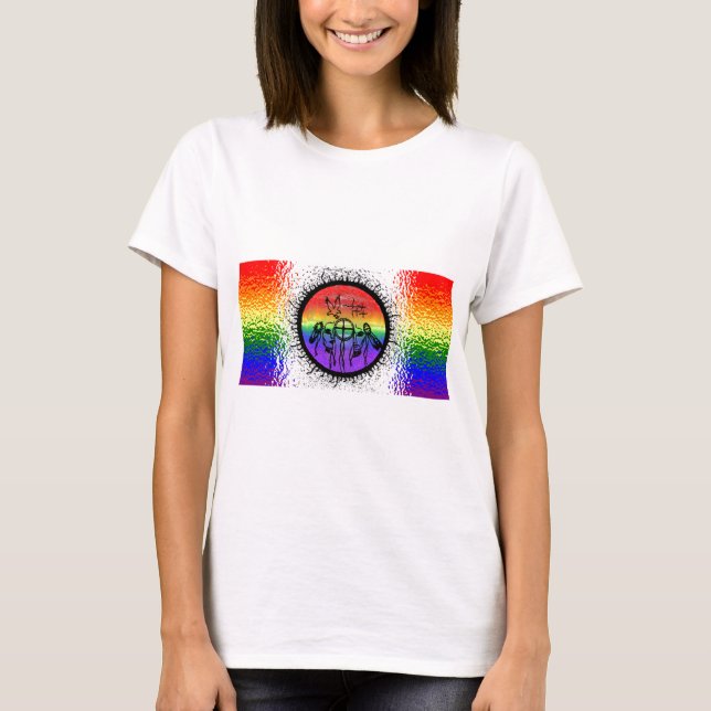 Two Spirit Flag Glass Design T-Shirt (Front)