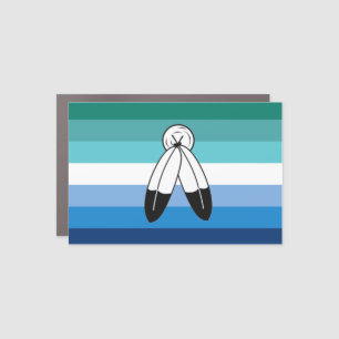 Two-Spirit Gay Male Pride House Flag Car Magnet