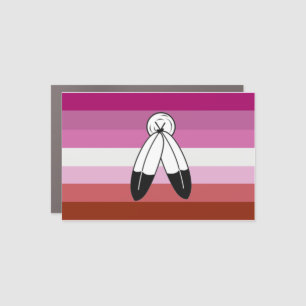 Two-Spirit Lesbian Pride Flag Stripes Car Magnet