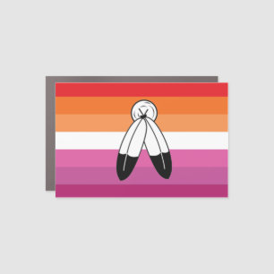 Two-Spirit Lesbian Pride House Flag Car Magnet