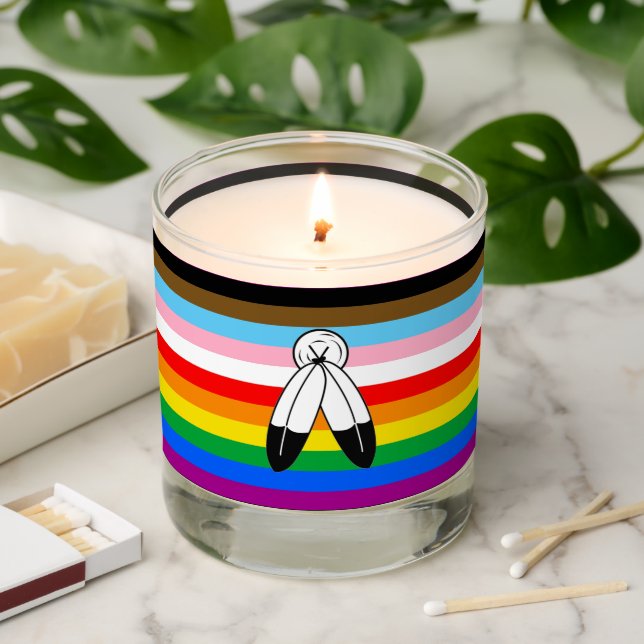 Two-Spirit LGBTQ+ INCLUSIVE PRIDE  Scented Candle (Lit)