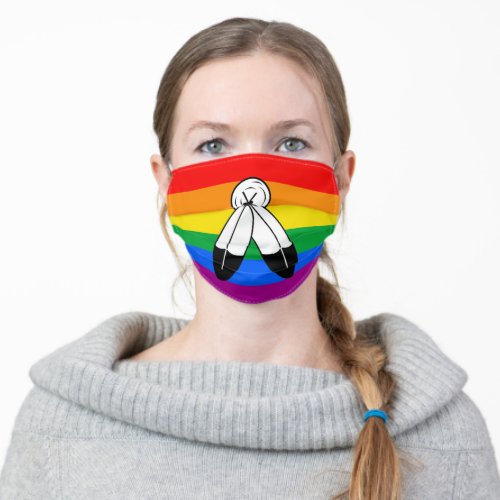 Two_Spirit LGBTQ Pride Flag Adult Cloth Face Mask