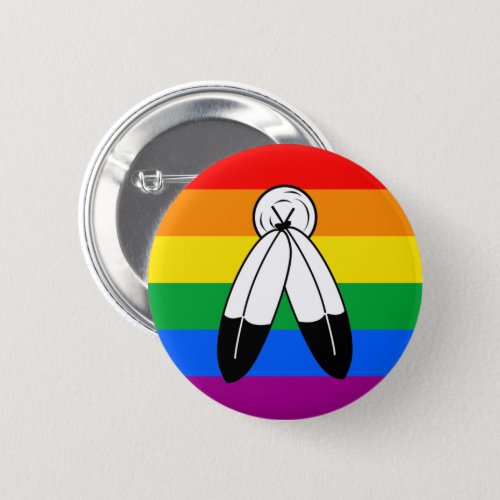 Two_Spirit LGBTQ Pride Flag Button