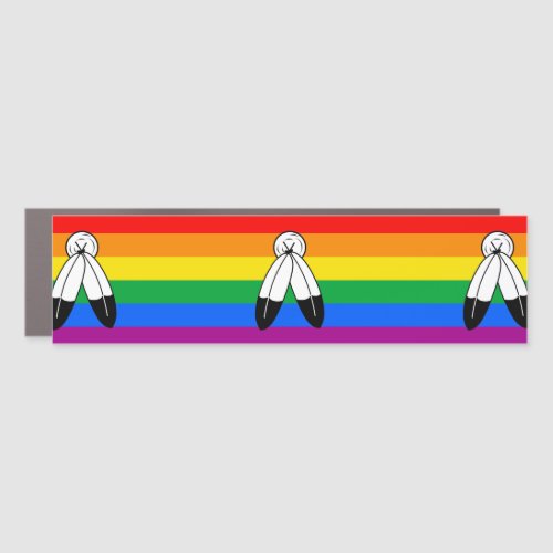 Two_Spirit LGBTQ Pride Flag Car Magnet