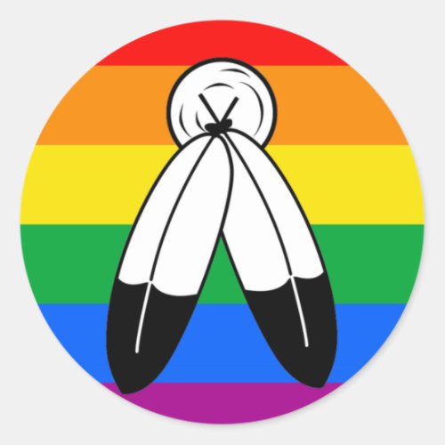 Two_Spirit LGBTQ Pride Flag Classic Round Sticker