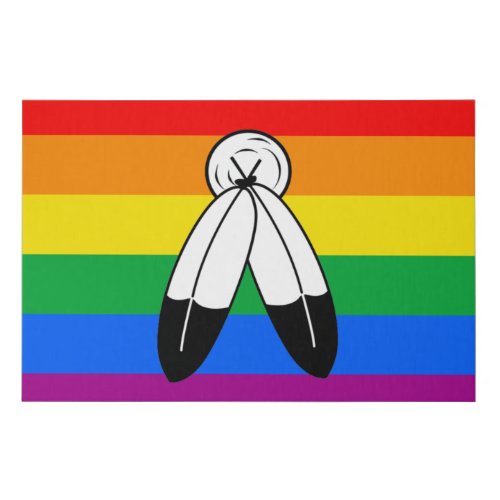 Two_Spirit LGBTQ Pride Flag Faux Canvas Print