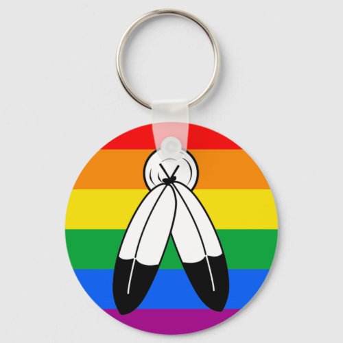 Two_Spirit LGBTQ Pride Flag Keychain