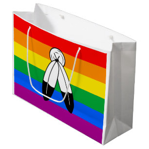 Two-Spirit LGBTQ+ Pride Flag Large Gift Bag