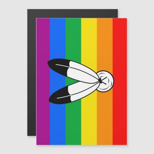 Two_Spirit LGBTQ Pride Flag Magnetic Invitation