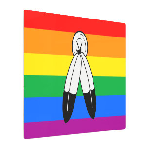 Two-Spirit LGBTQ+ Pride Flag Metal Print