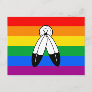 Two-Spirit LGBTQ+ Pride Flag Postcard