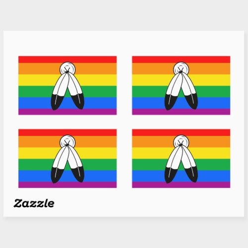 Two_Spirit LGBTQ Pride Flag Rectangular Sticker