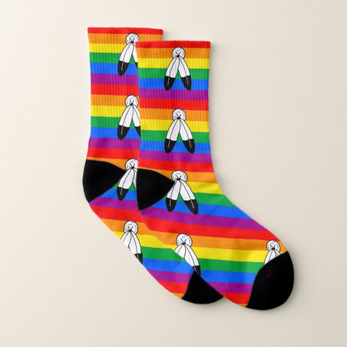 Two_Spirit LGBTQ Pride Flag Socks