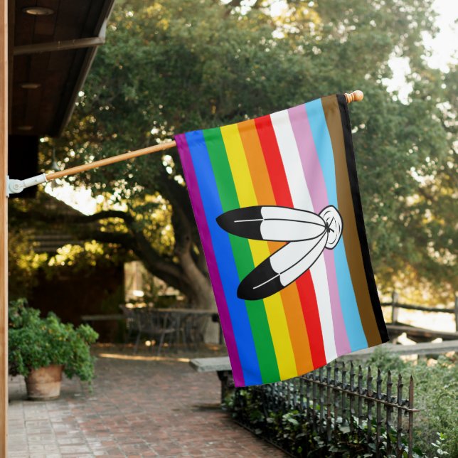 Two-Spirit LGBTQ+ Progress Pride Flag (In SItu)