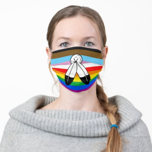 Two_Spirit LGBTQ Progress Pride Flag Adult Cloth Face Mask