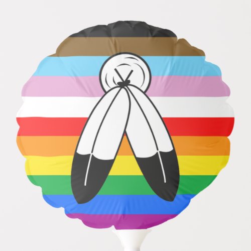 Two_Spirit LGBTQ Progress Pride Flag Balloon