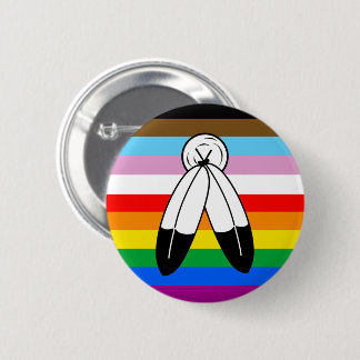 Two-Spirit LGBTQ+ Progress Pride Flag Button