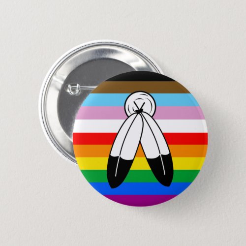 Two_Spirit LGBTQ Progress Pride Flag Button