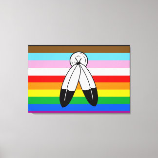 Two-Spirit LGBTQ+ Progress Pride Flag Canvas Print