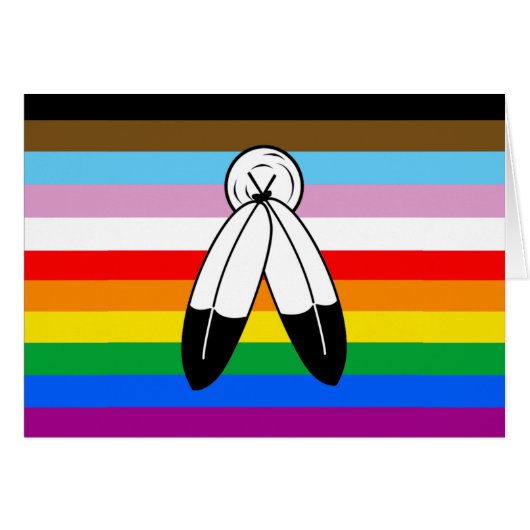 Two-Spirit LGBTQ+ Progress Pride Flag Cards (Front Horizontal)