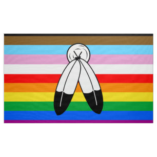 Two-Spirit LGBTQ+ Progress Pride Flag Fabric