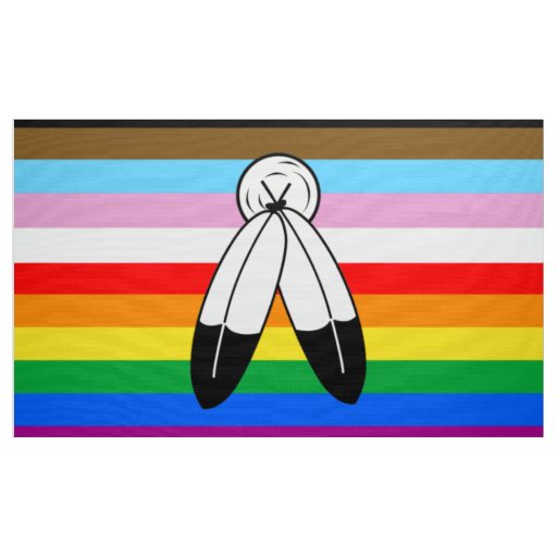 Two-Spirit LGBTQ+ Progress Pride Flag Fabric