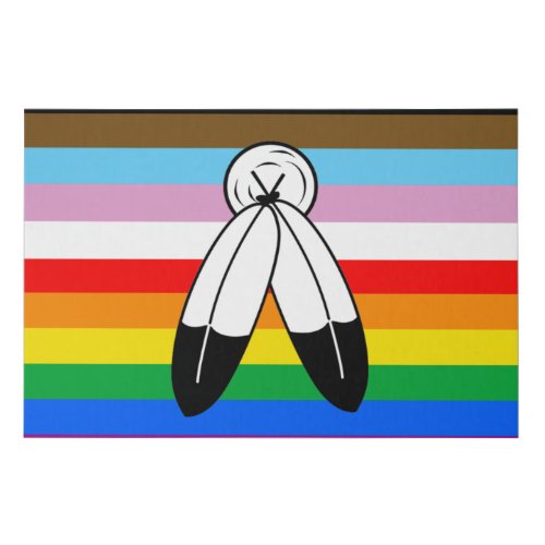 Two_Spirit LGBTQ Progress Pride Flag Faux Canvas Print