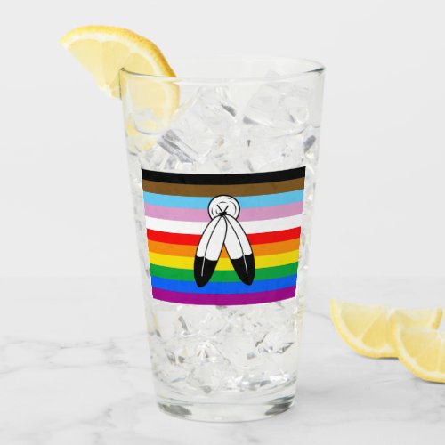 Two_Spirit LGBTQ Progress Pride Flag Glass