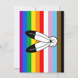 Two-Spirit LGBTQ+ Progress Pride Flag Holiday Card