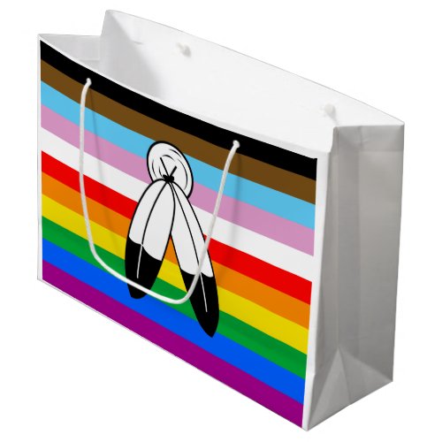Two_Spirit LGBTQ Progress Pride Flag Large Gift Bag