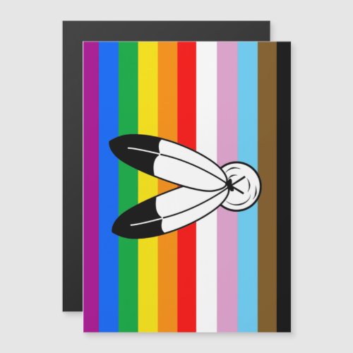 Two_Spirit LGBTQ Progress Pride Flag Magnetic Invitation