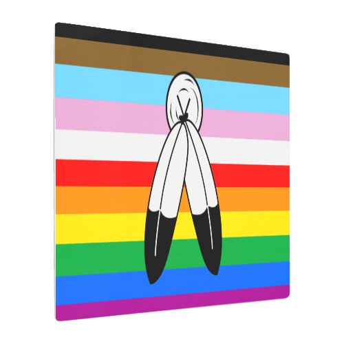 Two_Spirit LGBTQ Progress Pride Flag Metal Print