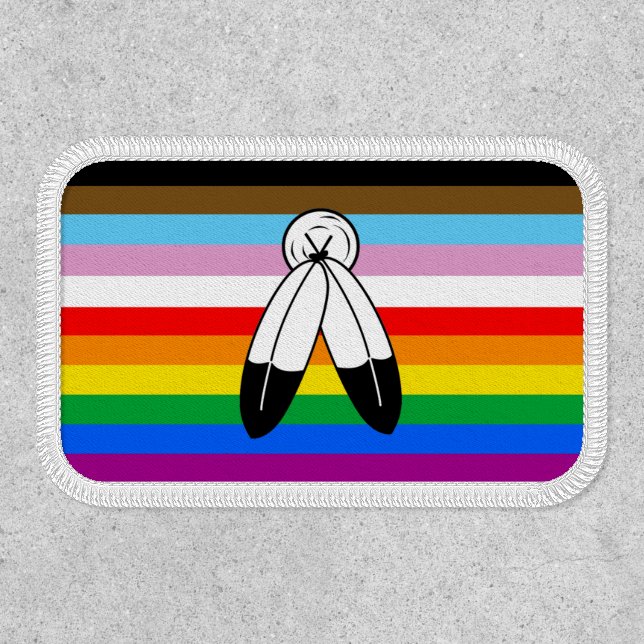 Two-Spirit LGBTQ+ Progress Pride Flag Patch (Front)