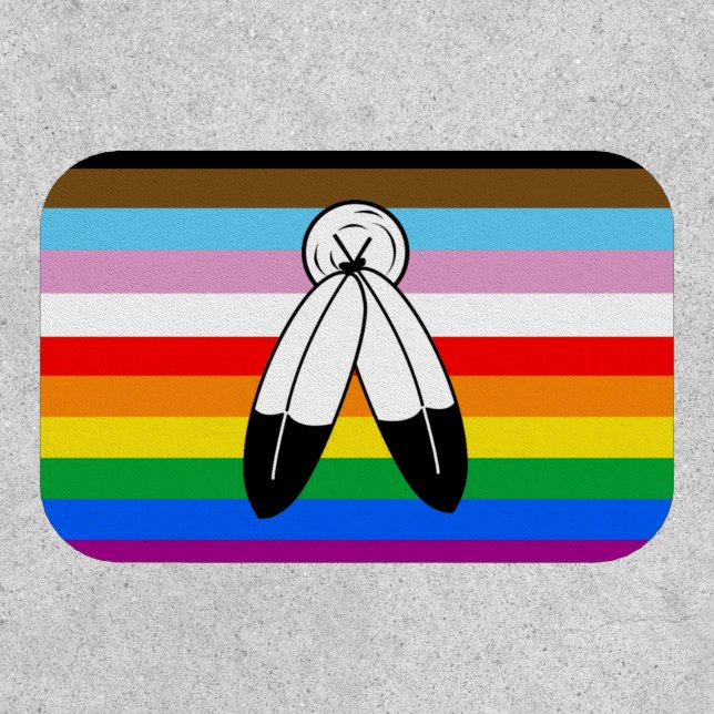 Two-Spirit LGBTQ+ Progress Pride Flag Patch (Front)