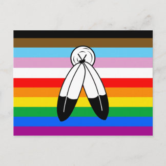 Two-Spirit LGBTQ+ Progress Pride Flag Postcard