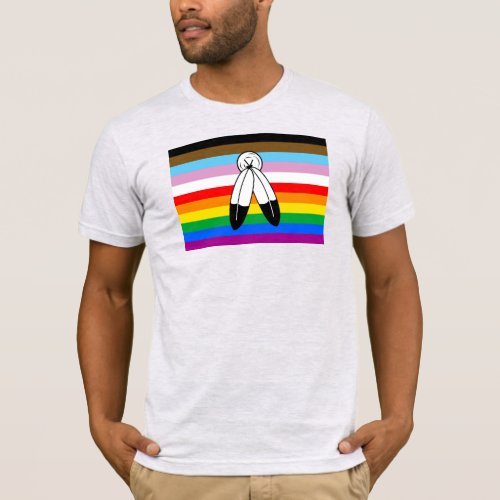 Two_Spirit LGBTQ Progress Pride Flag T_Shirt