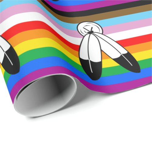 Two_Spirit LGBTQ Progress Pride Flag Wrapping Paper