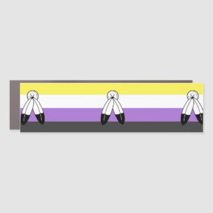 Two-Spirit Nonbinary Pride Flag Car Magnet