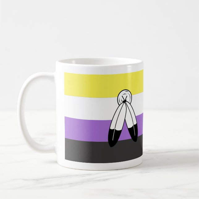 Two-Spirit Nonbinary Pride Flag Coffee Mug (Left)